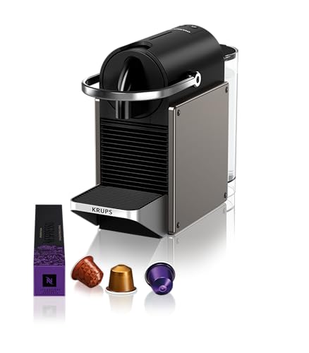 Krups XN306TK Nespresso Pixie Titan, Espressomaschine, programmierbare Rezepte, 2 Längen, automatische Abschaltung, 1260 W, 0,7 Liter im Sale