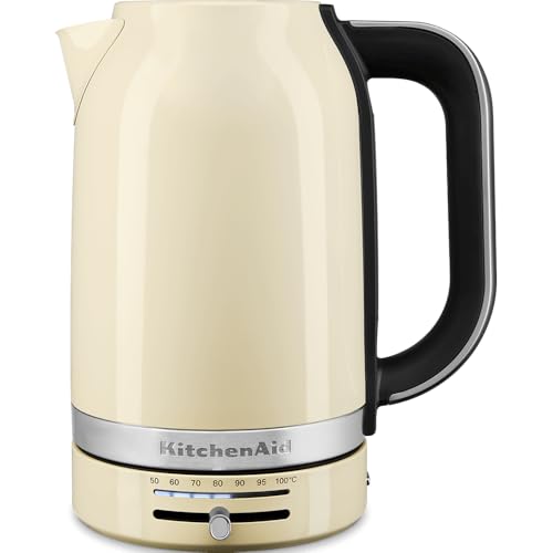 KitchenAid Wasserkocher mit Temperatureinstellung von 50 bis 100°C - Teekocher mit Temperaturanzeige und Kalkfilter 1,7L - Electrisch 2400 Watt (Crème) im Sale