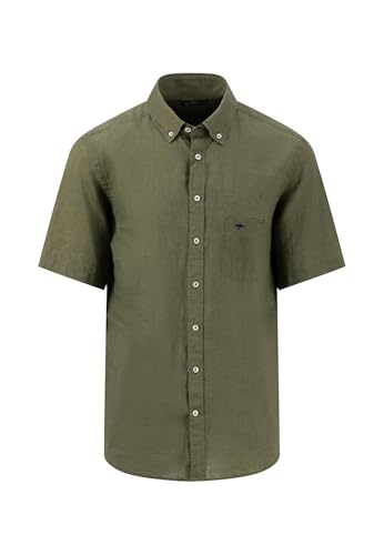 FYNCH-HATTON Leichtes Halbarm-Hemd mit Button-Down-Kragen Papaya/ im Sale