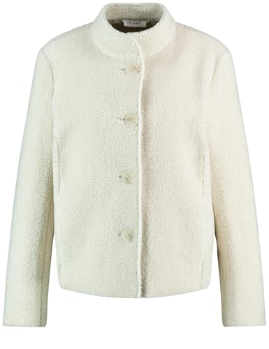 Gerry Weber Damen Blazerjacke aus Teddyfleece Langarm unifarben Whisper White 48 im Sale