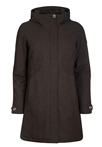 ELKLINE Damen Wintermantel Schnieke | Winterjacke wasserdicht warm mit Kapuze und Fleece elegant gerader Schnitt 2019045, Farbe:Anthra, Größe:46 im Sale