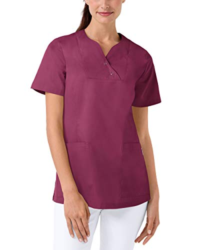 CLINIC DRESS Schlupfkasack Damen-Kasack mit extra Mehrweite im Hüftbereich Curvy Schnitt 2 Seitentaschen Seitenschlitze 95 Grad Wäsche Berry 56 im Sale