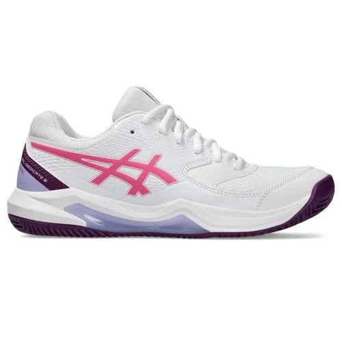 Asics Damen Gel-Dedicate 8 Padel Sneaker, White Dragon Fruit, 42.5 EU im Sale