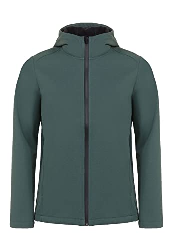 ELKLINE Herren Softshelljacke Serious | Übergangsjacke wasserabweisend mit Kapuze | 1013045, Farbe:darkgreen, im Sale