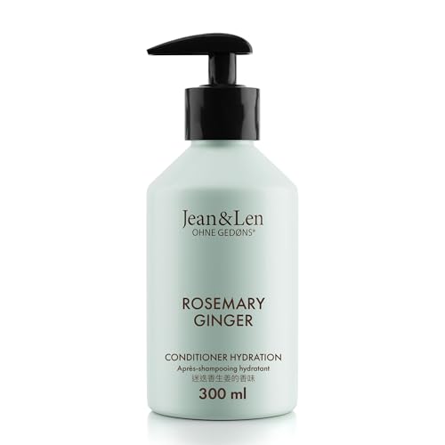 Jean & Len Conditioner Feuchtigkeit Rosemary & Ginger, für stumpfes und glanzloses Haar, pflegt intensiv & verbessert die Kämmbarkeit, Spülung mit würzigem Duft, ohne Parabene & Silikone, 300 ml im Sale