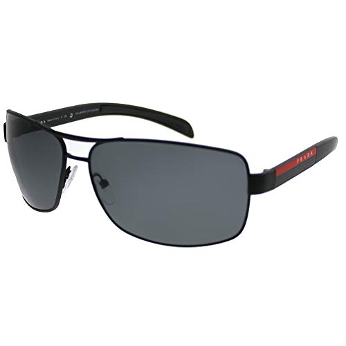 PRADA SPORT Herren 0PS54IS DG05Z1 65 Sonnenbrille, Schwarz (Black Rubber/Polargrey) im Sale