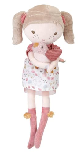 Little Dutch 4536 Stoffpuppe Kuschelpuppe Puppe Anna mit Vogel (35 cm)