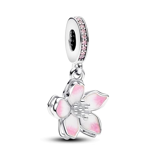 PANDORA Moments Kirschblüten Charm-Anhänger aus Sterling Silber mit Zirkonia, Kompatibel Moments Armbänder, 790667C01 im Sale