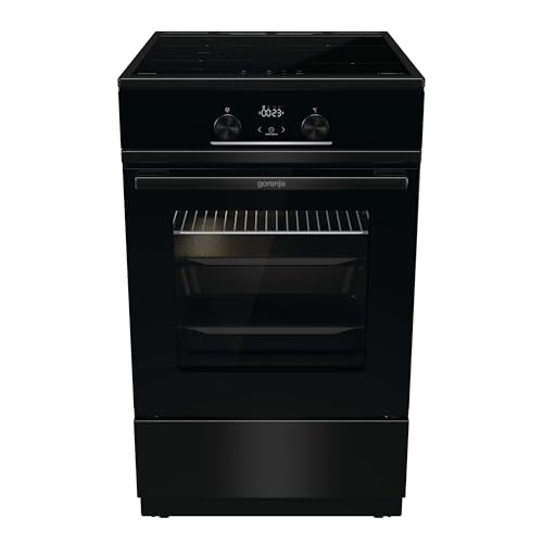 Gorenje GEIT 5 C60BPG Elektro-Standherd mit Induktionskochfeld / 50 cm / 70 Liter / Kindersicherung/ Schnellaufheizung / AirFry / Pizzamodus 300°C / Teleskopauszüge / AquaClean / BridgeZone / schwarz im Sale