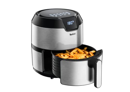 Tefal EY401D Heißluftfritteuse Easy Fry Deluxe XL | Air Fryer | 1500 W | 4,2 L für 6 Portionen | 8 automatische Programme | Digitales Display | energiesparend | gesunde Friteuse ohne Öl | Edelstahl im Sale