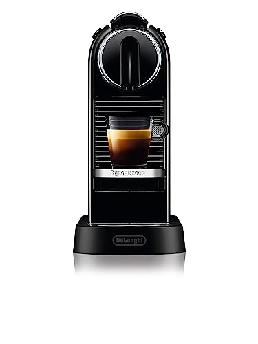 Nespresso De'Longhi EN167.B Citiz Kaffeekapselmaschine, mit Hochdruckpumpe, 1260W, 1liter,37.4 x 11.9 x 25.5 cm, Schwarz