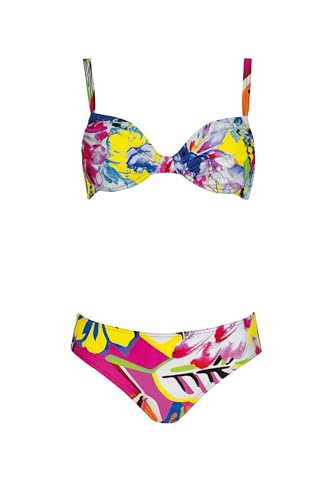 Sunflair Bikini Blumenmuster Multicolor Zweiteiler Set mit Bügel verstellbare schmale Träger breiter Slip im Sale