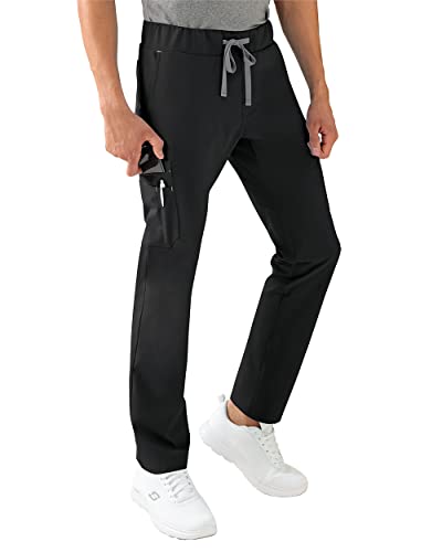 CLINIC DRESS Hose I kaere I Herren-Schlupfhose Pflegehose Arbeitskleidung I Gerades Bein Stretch I Industriewäsche geeignet | bis 75 Grad waschbar | schwarz im Sale