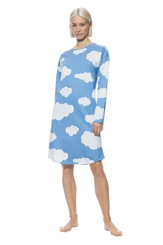 Mey Nachtwäsche Serie Clouds Damen Nachthemden Blue Silk M(40) im Sale