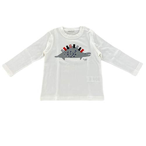 Il Gufo A22 Maglia Bimbo Boy Ivory Cotton t-Shirt Kids [9 Months]