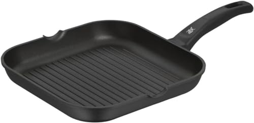 WMF Grillpfanne 27x27 cm mit Ausguss, Aluminium beschichtet, Steakpfanne ideal zum knusprigen Braten, eckige Pfanne, Kunststoffgriff im Sale