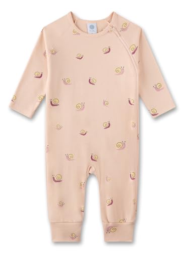 Sanetta Mädchen-Strampler Beige | Praktischer und bequemer Strampler aus Bio-Baumwolle für Mädchen. Baby Overall 086 im Sale