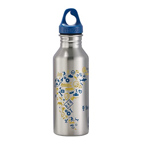 Step by Step Trinkflasche aus Edelstahl, blau/gelb, für kohlensäurehaltige Getränke, auslaufsicher mit Henkel-Schraubverschluss, Plastik- und BPA-frei, für Schule und Freizeit, Jungen, 0,5 Liter im Sale