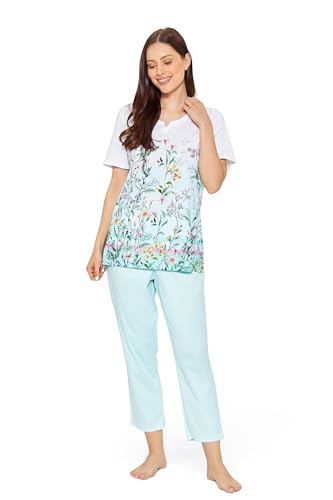 Rösch Pyjama mit Frühlingsblumen-Druck 100% Baumwolle 1243158 16429 im Sale