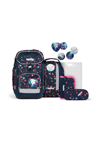 ergobag maxi set 6-teilig, ergonomischer Schulrucksack Grundschule für Mädchen und Jungen, ideal für große Kinder ab der 1. Klasse VoltiBär - Petrol im Sale