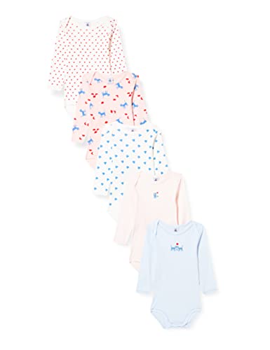 Petit Bateau Baby MädchenGestreifter Body mit langen Ärmeln (5er Pack) , Variante 1, 18 Monate im Sale