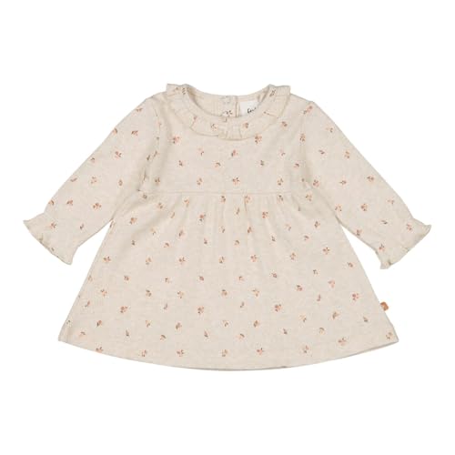 Feetje Baby-Mädchen Geripptes Kleid AOP - Little Rosebud, Offwhite Melange, 74 im Sale