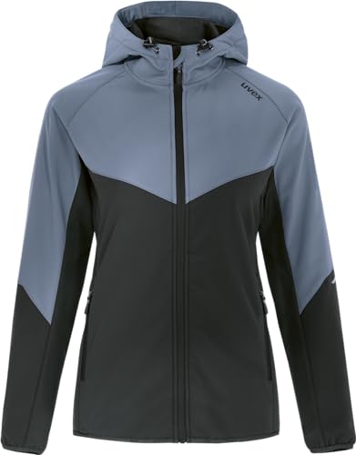 Uvex Hardhöhe - Softshelljacke für Damen - Funktions- & Übergangsjacke - wasserabweisend, atmungsaktiv & nachhaltig - Graphite - S