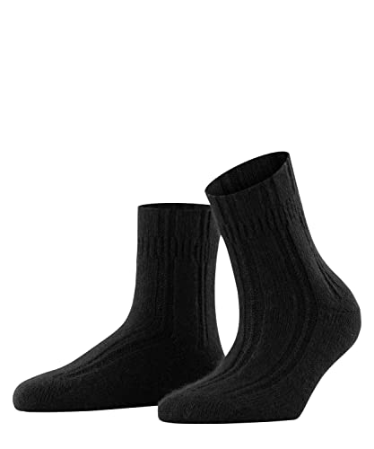 FALKE Damen Socken Bedsock W SO Angorawolle dick gemustert 1 Paar, Schwarz (Black 3009), 39-42 im Sale