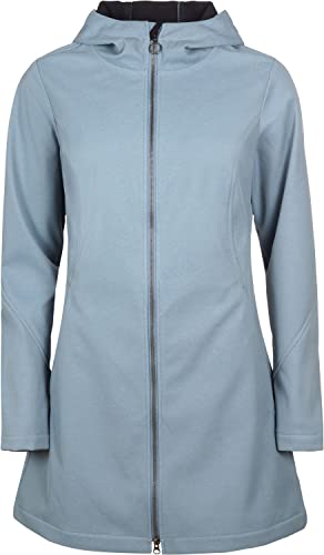 ELKLINE Damen Softshelljacke Soft Skills | Kapuzenmantel tailliert halblang | wasserabweisend windicht | 2013052, Farbe:ashblue, im Sale