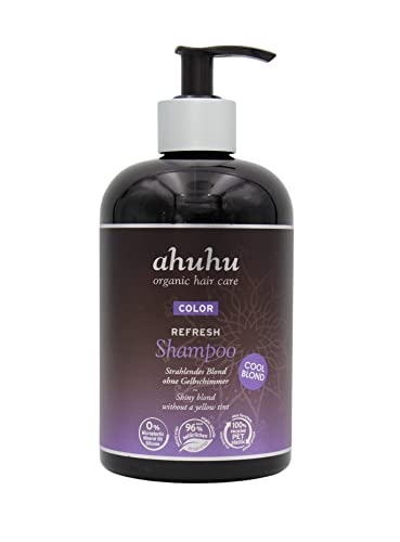 ahuhu organic hair care Color Refresh Cool Blond Shampoo 500ml Silbershampoo