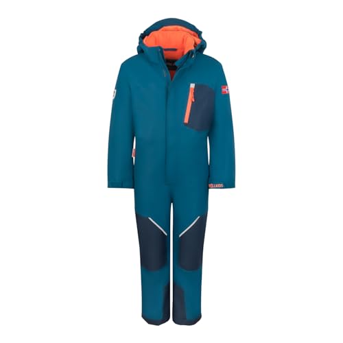 Trollkids Kinder Schneeoverall Isfjord, Madeira Blau/Tieforange, im Sale