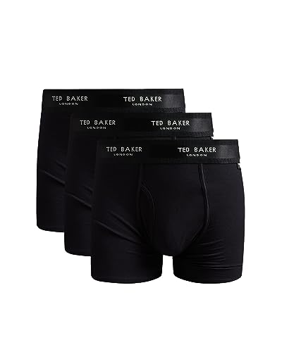 Ted Baker Herren Boxer Brief Boxershorts, Schwarz, (3er Pack) im Sale