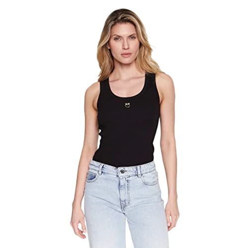 Pinko Damen CALCOLATORE CANOTTIERA COSTINA Top, Z99_Nero Limousine, X-Small im Sale