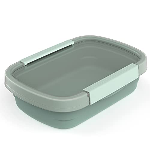 Rotho Clic Eco 1er-Set Frischhaltedosen, lebensmittelechter Kunststoff (PP) BPA-frei, grün/transparent, 0.8l (22.0 x 15.0 x 6.1 cm) im Sale