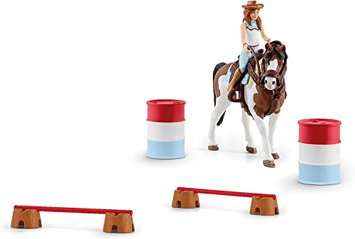 schleich HORSE CLUB 42441 12-Teiliges Pferde Set Hannahs Reitpferd - Rodeo-Reiten mit Cowgirl und Pferd, Realistisches Western Rodeo Bauernhof Pferde Spielzeug für Jungen und Mädchen ab 5 Jahren im Sale