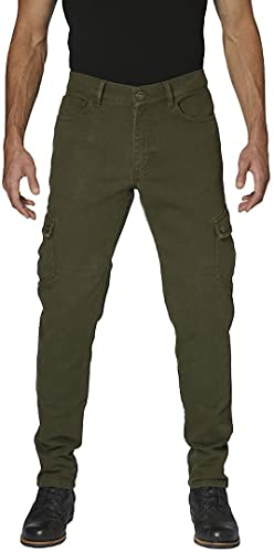 Rokker Cargo Slim Motorrad Textilhose, Oliv, 36 im Sale