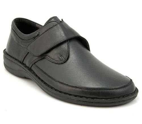 Medima, Niedriger und eleganter Herrenschuh mit Nappaleder, Schwarz , 41 EU Larga