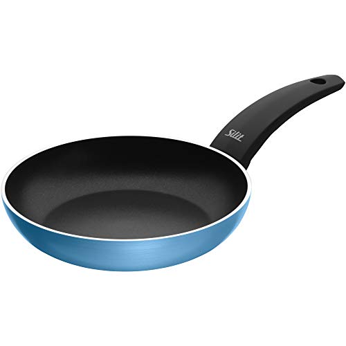 Silit Belluna Bratpfanne 20 cm Induktion, Aluminium beschichtet, Kunststoffgriff, für schonendes Braten, blau