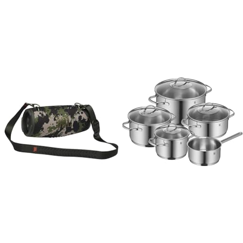 JBL Xtreme 3 Musikbox in Camouflage – Wasserdichter & WMF Provence Plus Topfset Induktion 5-teilig, Kochtopf Set mit Glasdeckel, Cromargan Edelstahl poliert, Töpfe Set unbeschichtet im Sale