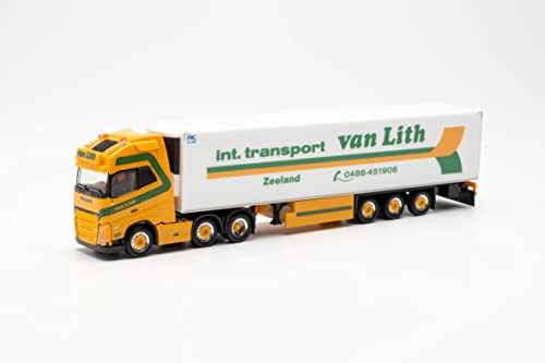 herpa LKW Modell Volvo FH Gl. XL 2020 6x2 Kühlkoffer-Sattelzug „Van Lith“, originalgetreu im Maßstab 1:87, Modell LKW für Diorama, Sammlerstück, Deko Miniaturmodelle aus Kunststoff, Mehrfarbig, 315456