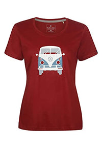 Thumbnail for ELKLINE Damen T-Shirt Kult VW T1 Bulli Print 2041155, Farbe:syrahred, im Sale