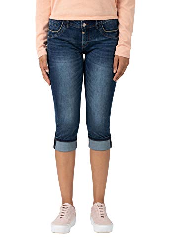 Timezone Damen Slim Talitz 3/4 Shorts, Blau (Skylight Blue wash 3336), W26(Herstellergröße:26) im Sale