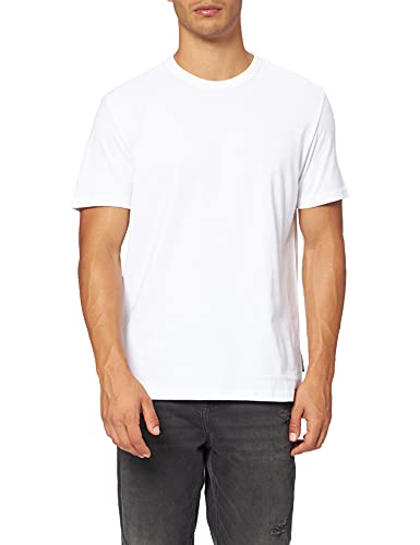 Marc O'Polo Herren 51556 T-Shirt Mit Rundhals-Ausschnitt, Bequemes Oberteil Aus Bio Baumwolle, Klassisches Kurzarmshirt Für, Weiß, EU im Sale