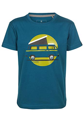 ELKLINE Kinder T-Shirt Lückenbüsser VW-Bulli Print 3041177, Farbe:Blue Coral, im Sale