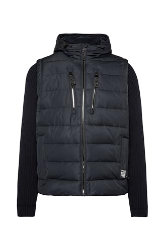 Camp David Herren 2-in-1 Steppweste mit abtrennbaren Ärmeln Blue Navy im Sale