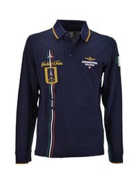 Thumbnail for Aeronautica Militare Poloshirt für Herren, dreifarbig, 242PO1817P191, blau, im Sale