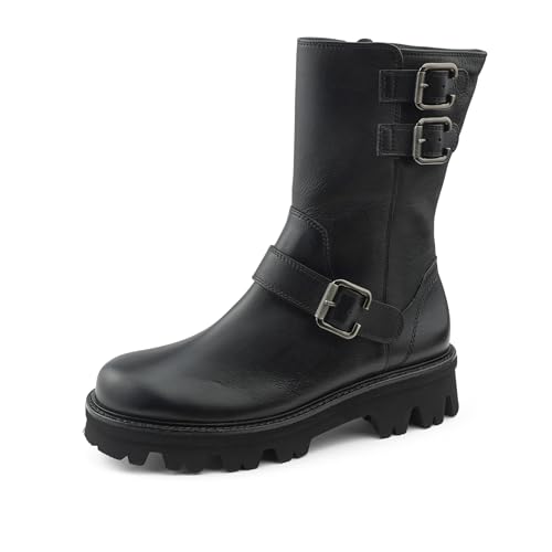 Paul Green Damen Stiefel, Frauen Klassische Stiefel,lederstiefel,reißverschluss,Winterstiefel,Winterschuhe,Schwarz (Black),40 EU / 6.5 UK im Sale