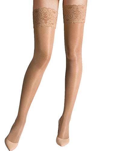 Wolford Damen Satin Touch 20 Stay-Up Strumpfhose, 20 DEN, Schwarz (Black 7005), Medium im Sale