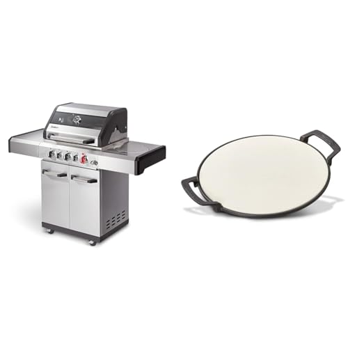 Enders Gasgrill Kansas II Pro 3 SIK Turbo & SWITCH GRID Pizzastein, Halter aus Gusseisen