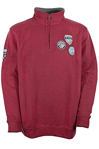 Kitaro Sweatshirt Sweattroyer Herren Baumwolle, Farbe:rot, Herrengrößen:3 im Sale